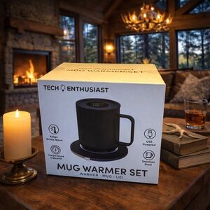 Black Mug Warmer Set
